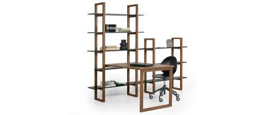 Barton: Natural beech wood | Shelves: White