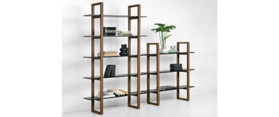 Barton: Natural beech wood | Shelves: White