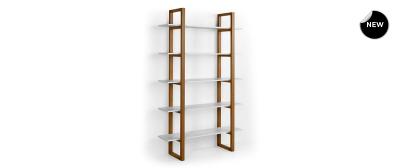 Barton: Natural beech wood | Shelves: White