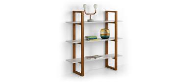 Barton: Natural beech wood | Shelves: White