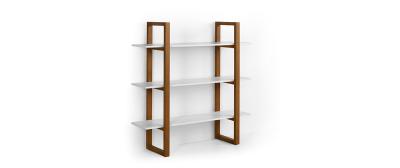 Barton: Natural beech wood | Shelves: White