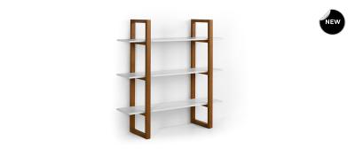 Barton: Natural beech wood | Shelves: White