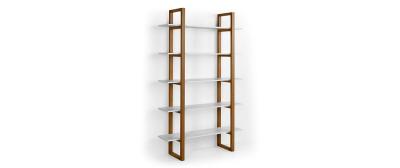 Barton: Natural beech wood | Shelves: White