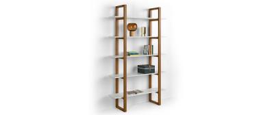 Barton: Natural beech wood | Shelves: White